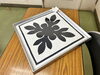S様の作品!額に入れて布のプルメリアも飾りました!「【ハワイアンパッチワーク教室】」