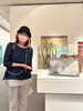 グレーグリーンのマルシェバック「【北アルプス展望美術館】」