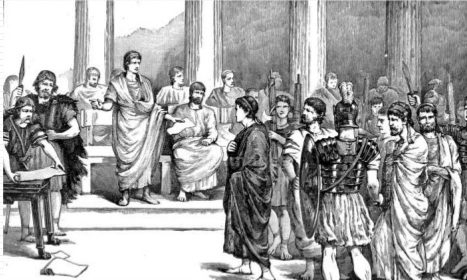 ローマ帝国での質入れの様子「世界の質屋」