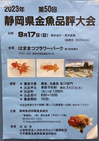 「静岡県金魚品評大会」