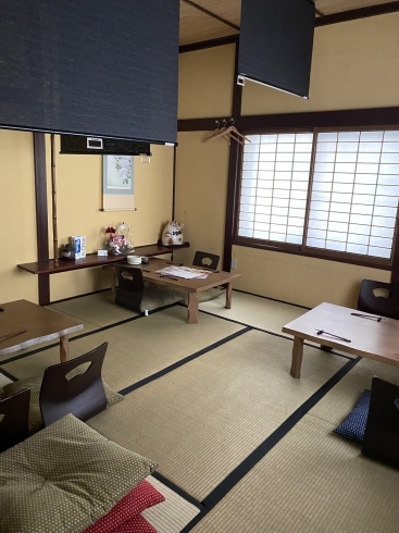 一階畳座敷「静岡市葵区鷹匠、個室和食居酒屋、忘新年、全国の日本酒ございます🍶」