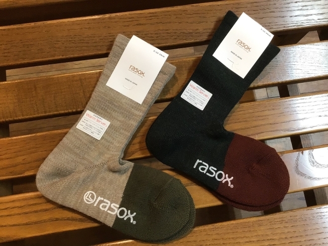 rasox ラソックス ニューウォームウールクルー「吸湿発熱素材でより暖か！ ラソックスのウール靴下。」