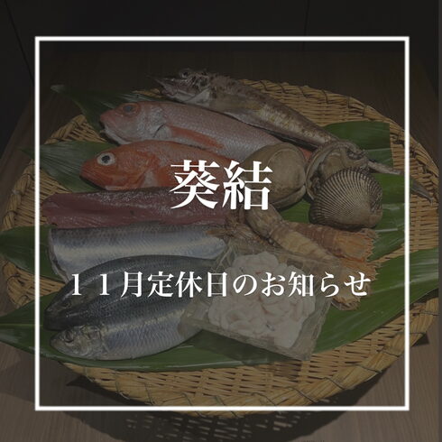 11月定休日のお知らせ「11月定休日のお知らせ📢」