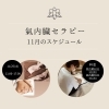 大人気✨キム先生の内蔵セラピーの2023年11月の予定です❣️