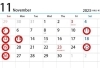 「11月の営業日にです🗓️」