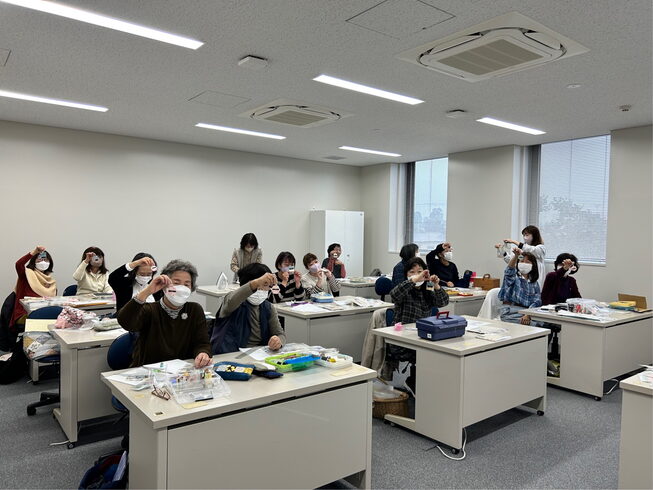 最初の課題、パッチワークチャームを完成!「【Kirin救済!パッチワーク教室】」