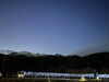 「冠雪の御嶽山とイルミネーション」