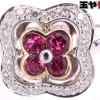 ミラショーン 美品 ルビー0.40ct ダイヤ0.16ct フラワーモチーフ リング 13号 750 K18WG ホワイトゴールド販売中！ 玉や質店 千葉 市川市 本八幡