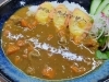 炙りサーモンカレー（税込880円）　🧀チーズのせ「本店で大人気の自家製カレーとコラボ！　限定20食で「炙りサーモンカレー」を販売しました🐟✴︎🍛」