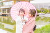 傘も上手に持てたね！「七五三」