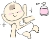 スキンケアされる赤ちゃん「赤ちゃんとアトピー性皮膚炎：皮膚科医との対話」