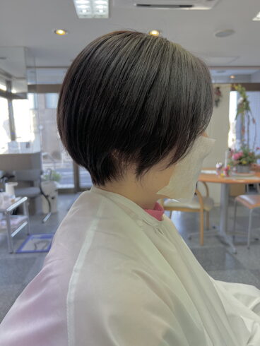 アフター・柔らか丸みショート「ドライヤーだけで決まる!丸みショートカット♪」