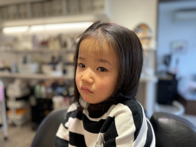 「3歳の女の子。First hair cut」