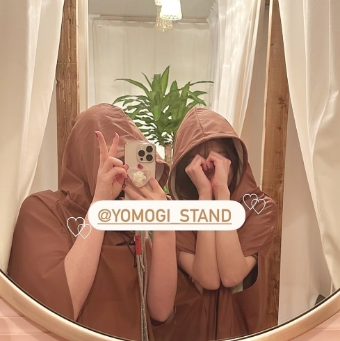 とってもかわいい鏡が付きました♡「よもぎ蒸しの部屋に可愛い鏡がつきました「Yomogi Stand(よもぎスタンド)」│南魚沼市六日町の複合施設STAND／新潟」