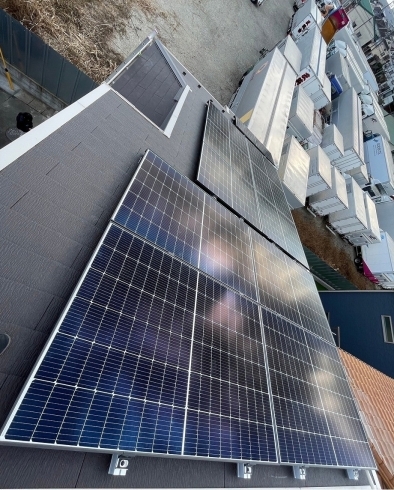 太陽光パネル カナディアンソーラー3.8kw「太陽光&蓄電池工事の工事を行いました😊【太陽光・蓄電池ならエナジーストーリーへ！】」