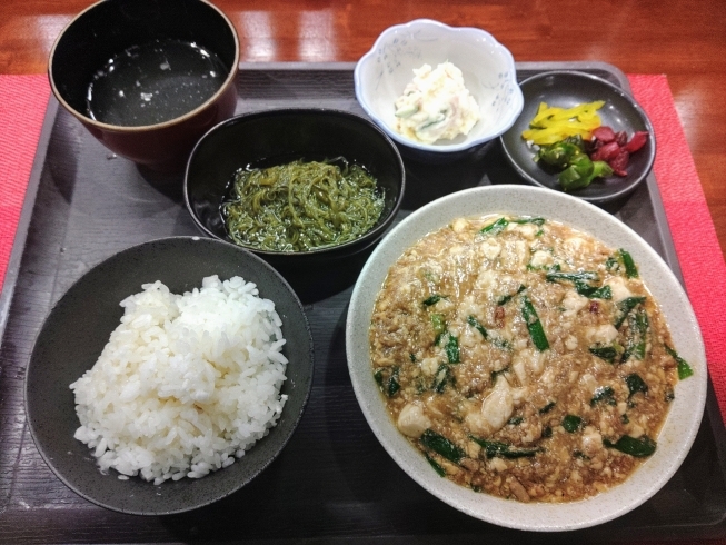 麻婆豆腐です。「今年もよろしくです❗【鳥夜ゆうこ、京都市南区、居酒屋、ランチ、地鶏、お刺身 】」