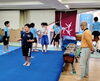 土曜の練習風景「🤸‍♀土曜満員御礼の体操レッスン🤸‍♂　★英会話と体操のコラボ教室（堀切、お花茶屋、綾瀬、亀有、小菅）」