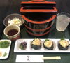 釜揚げうどん＋天むすセット　¥1160(税別)「お得な天むすセットはいかがですか？」