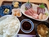 当店自慢の刺身盛り合わせ定食1900円「5種類が入った、刺身盛り合わせ定食1900円」