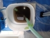 エアコン清掃の排水。これくらいは普通です「おそうじにかかる時間　おそうじ本舗　米沢店」