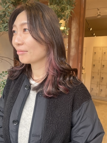 伊丹 美容室 dot.hair イルミナカラー「インナカラー　ピンクカラー　伊丹　美容室」