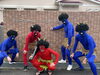 鬼たちは「上市若連中参上!」と言った???「節分の日午前中に、上市の方から若い鬼たちがファミリア愛にやって来ました。」