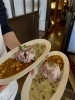 大豆のカレーとグリーンカレー　ハーフ&ハーフ「ハーフカレー」