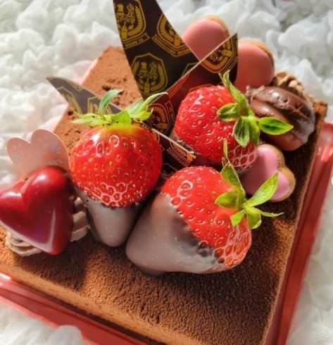 「バレンタインのチョコレートケーキ」