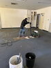 カーペットの捲り作業「京都市南区で事務所移転に伴う床工事をさせていただきました。」