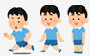 歩いているイラスト「歩く」