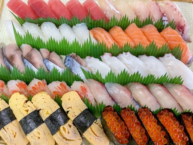 寿司5人前「先週のお刺身・寿司・海鮮丼、沢山のご注文ありがとうございました❗️」