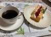 シフォンケーキ生クリーム添え「☆女子ひとり呑み日記☆　@ カフェ ひまわり」