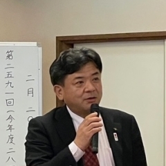 木曽地域振興局　局長　渡邉卓志様が講演【ロータリーは地域社会・国際社会奉仕を行なっています】