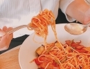 【ソーセージと茄子のトマトスパゲティ】