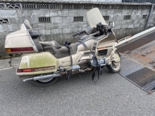 長期放置されていた超大型バイクをレッカー車で無料回収しました@京都市右京区