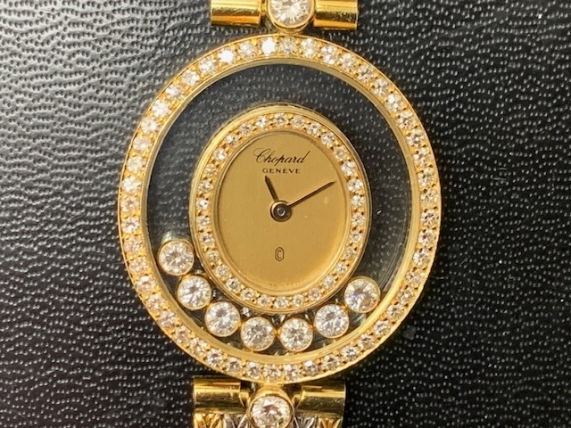 ショパール　Ｃｈｏｐａｒｄ　腕時計　高価買取「ショパール　Ｃｈｏｐａｒｄ　ハッピーダイヤモンド　腕時計　高価買取させて頂きました。　　貴金属、ブランド品、洋酒、切手、印紙、テレホンカード、外貨、株主優待券の「買取」は大黒屋　金町北口店へ」
