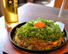 名物、バンビ焼きと生ビール「お好み焼きで昼呑み」