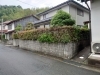 写真①ビフォー：施工前の様子。「お仕事紹介：庭のリフォーム　ケース１：生垣撤去／ケース２：駐車スペースの確保」