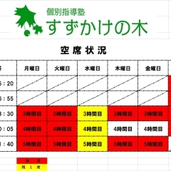 入塾をご検討の方へ　「座席状況」