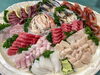 刺身盛り合わせ「先週の刺身、お寿司、海鮮丼沢山のご注文ありがとうございました✋」