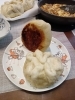 側面がカリッと焼き上がっています✨「焼き肉まんのお話　おそうじ本舗　米沢店」