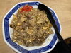 焼豚ブラックチャーハン（税込800円）「鳥取のブランド豚「大山ポーク」を贅沢に使用！　パラパラで香ばしい「焼豚ブラックチャーハン」🐷🍚」