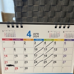 4月と5月の予定
