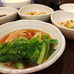 食べやすい　鶏肉と山東菜の甘辛♪