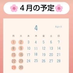 ４月の予定