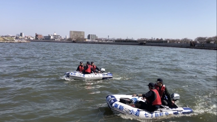 中川「水害救援ボート訓練」