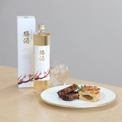 ✨梅づくし✨泉國邸の特別な洋菓子と、出水酒造の梅酒をセット販売です🌸