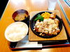 鉄板も熱々で美味しくいただきました「得々ランチ」