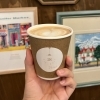テイクアウトドリンク(ホットカフェラテ)「紀三井寺へ夜桜後は夜カフェでまったりいかがですか？☕️」