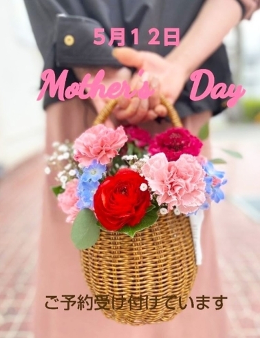 「母の日　感謝の幸せ贈り💐母の日のプレゼントに♪岡山市南区若葉町、コルティーレ、小さな花屋さん、花束、アレンジ、祝い、観葉植物、ドライフラワー　」